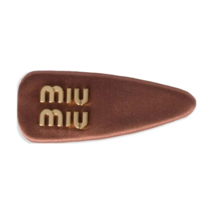 MIU MIU Оригинальный дизайн металлические сатиновые заколки для волос женские разноцветные