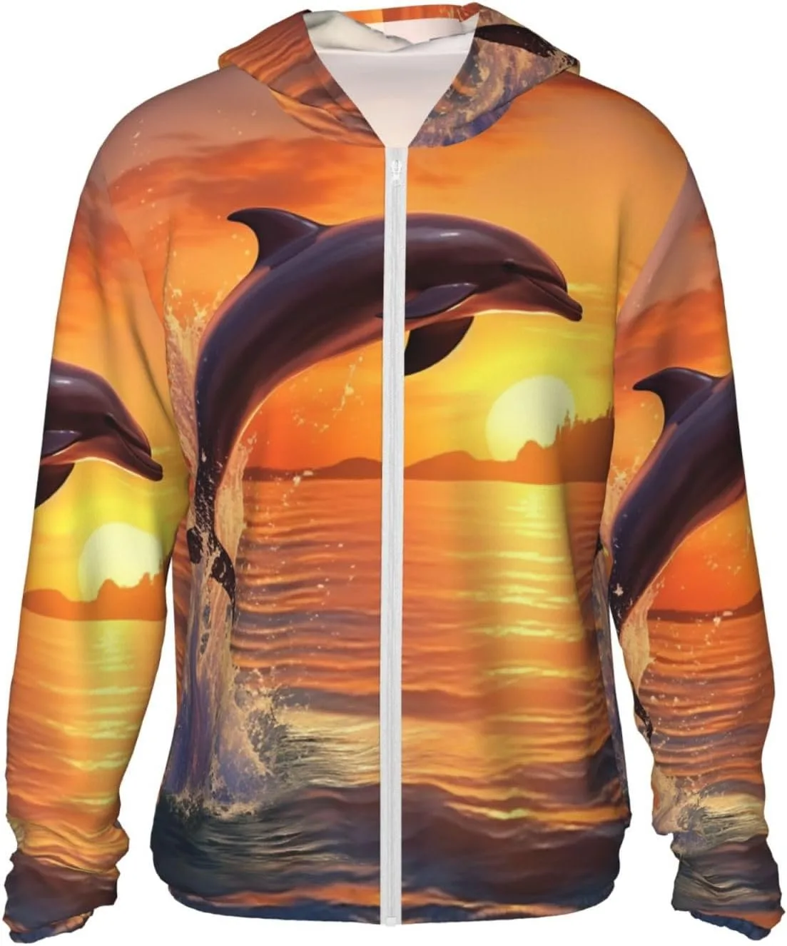 

Мужская толстовка с защитой от солнца UPF 50+ Sunset Dolphin DWVTSLH