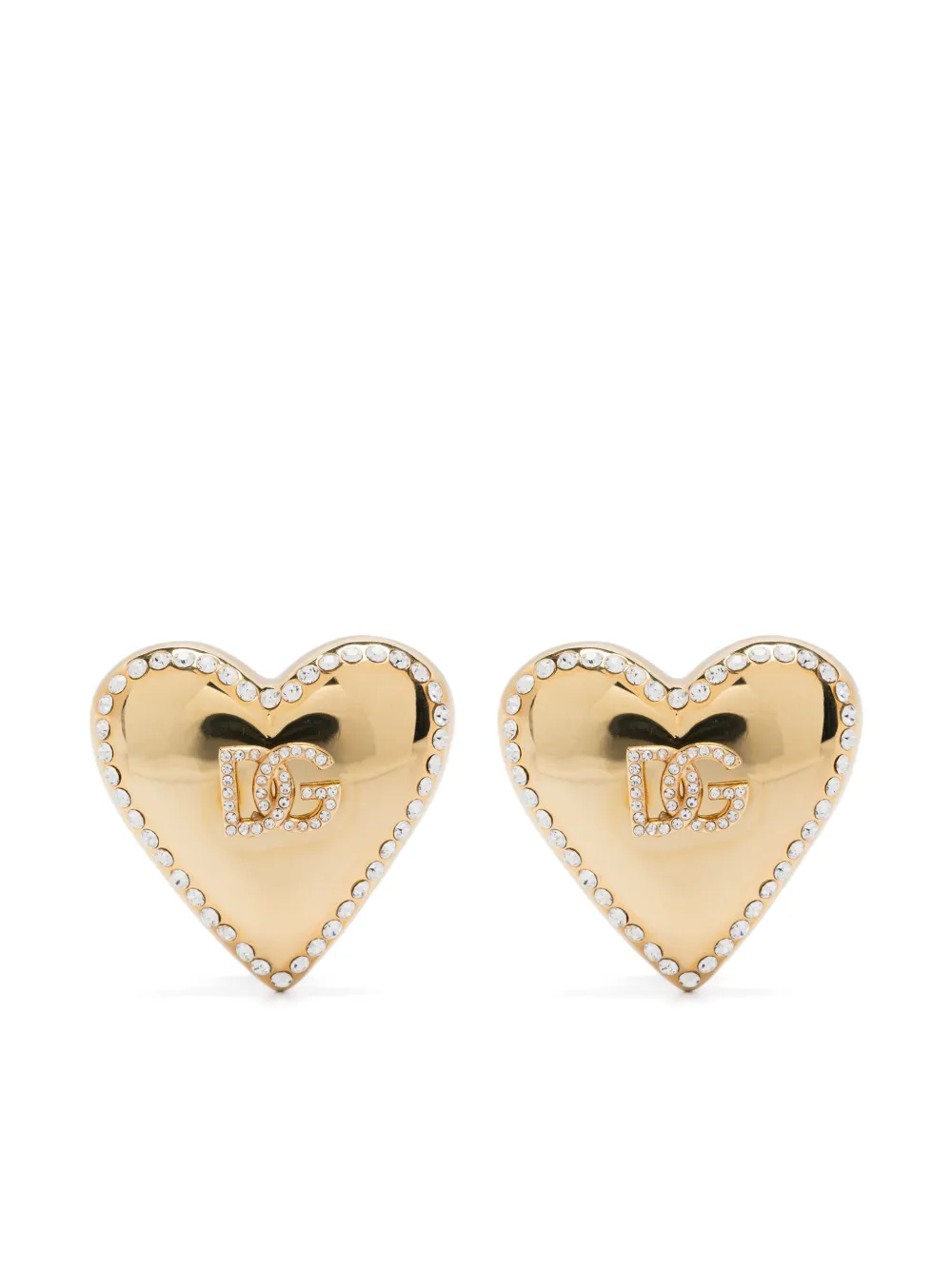 

Серьги-клипсы в форме сердца DOLCE & GABBANA, золотой