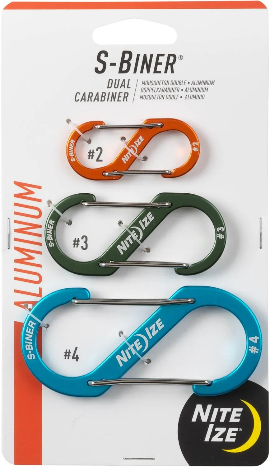 

Алюминиевые карабины S-Biner двойные Nite Ize, Assorted