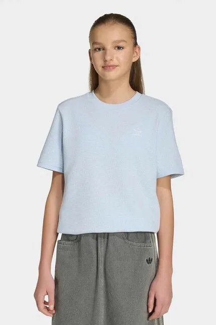 Футболка детская с коротким рукавом классическая Adidas Originals, синий — фото 4
