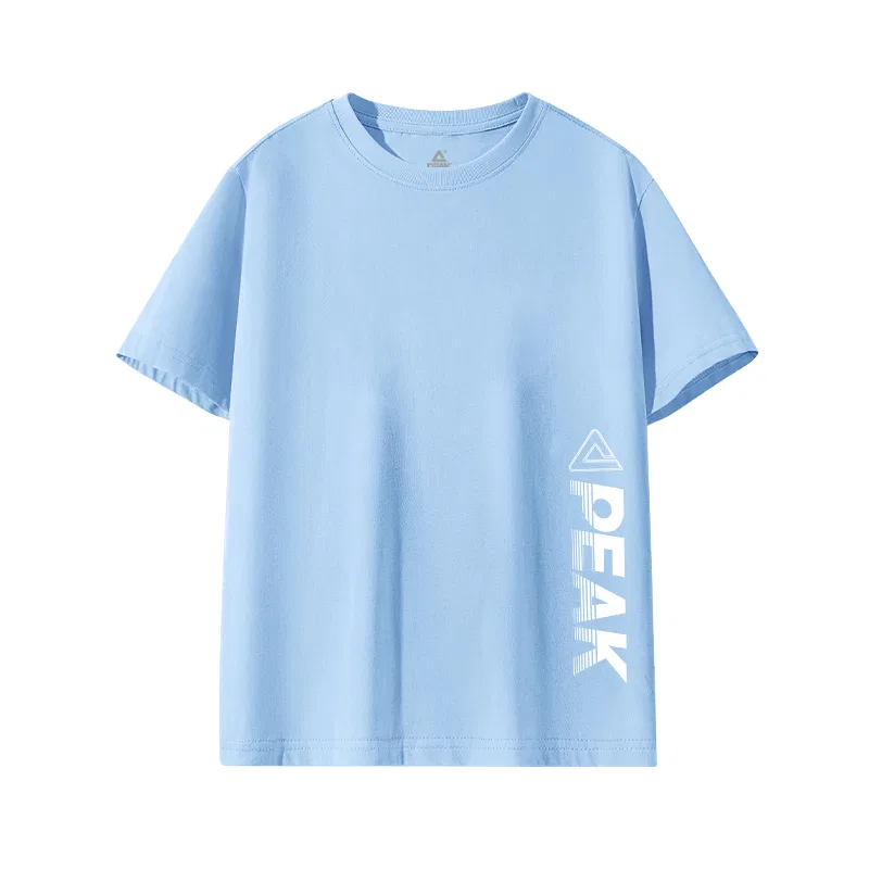 Футболка детская хлопковая PEAK синяя