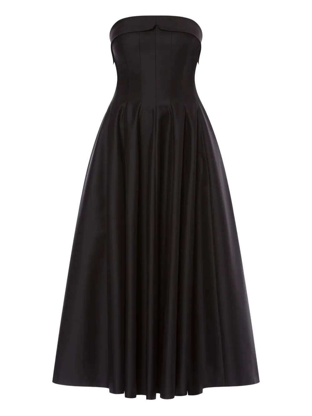 

Платье из смеси шерсти и шелка Alberta Ferretti, черный