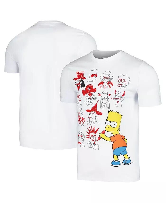 

Мужская и женская футболка Bart Simpson White The Simpsons School Doodles Freeze Max