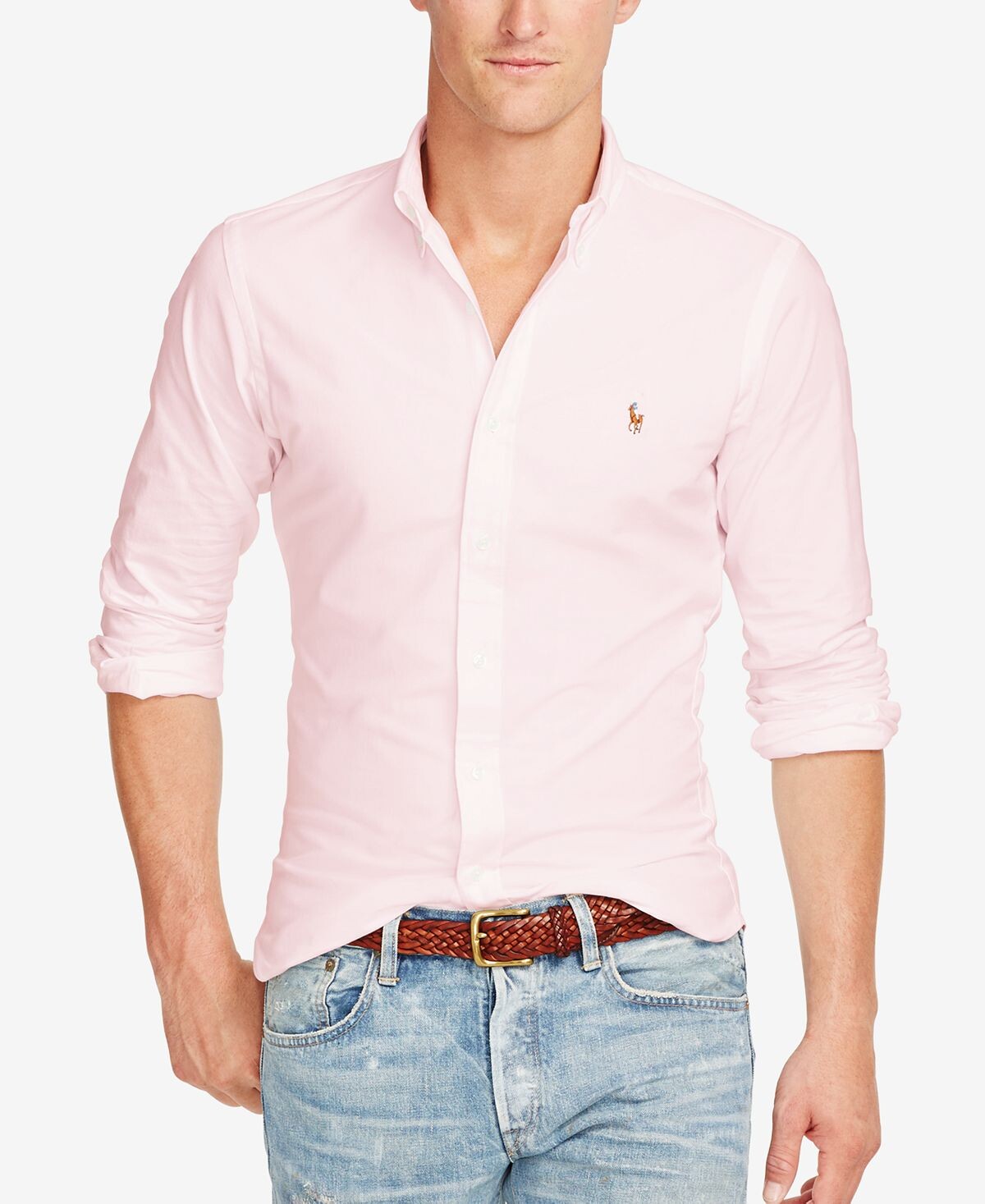 

Рубашка узкого кроя из эластичной оксфордской ткани Polo Ralph Lauren