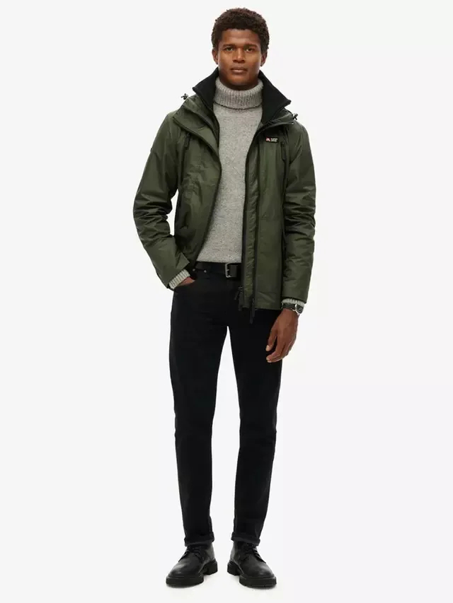 Ветровка с капюшоном в горном стиле Superdry, Olive Green — фото 4