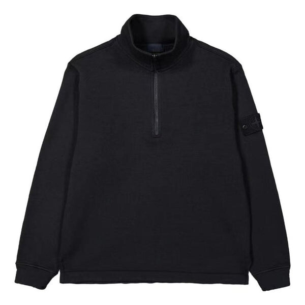 

Свитер felpa ghost half zip up sweater 'black' Stone Island, черный