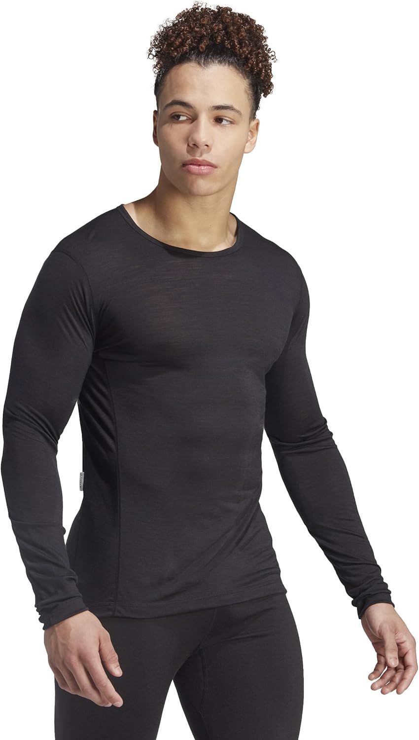 Мужская футболка с длинным рукавом Adidas DKG68 Xx60 Merino 150, термобелье, черный — фото 3