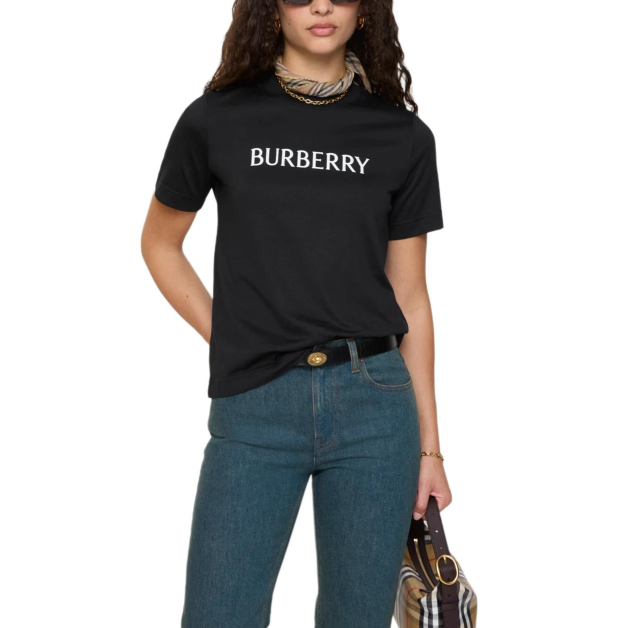 Футболка из хлопка Burberry, хай-стрит, черный — фото 3
