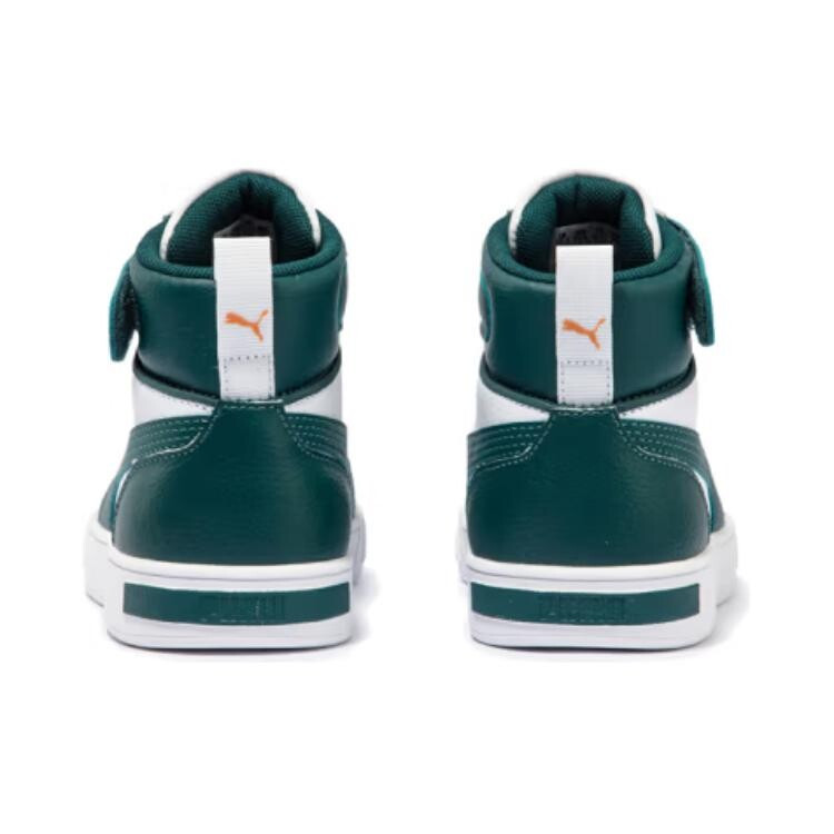 Кроссовки для скейтбординга Caven Kids PS Mid-top, цвет белый/зеленый/тыквенно-желтый Puma, белый/зеленый/желтый — фото 4