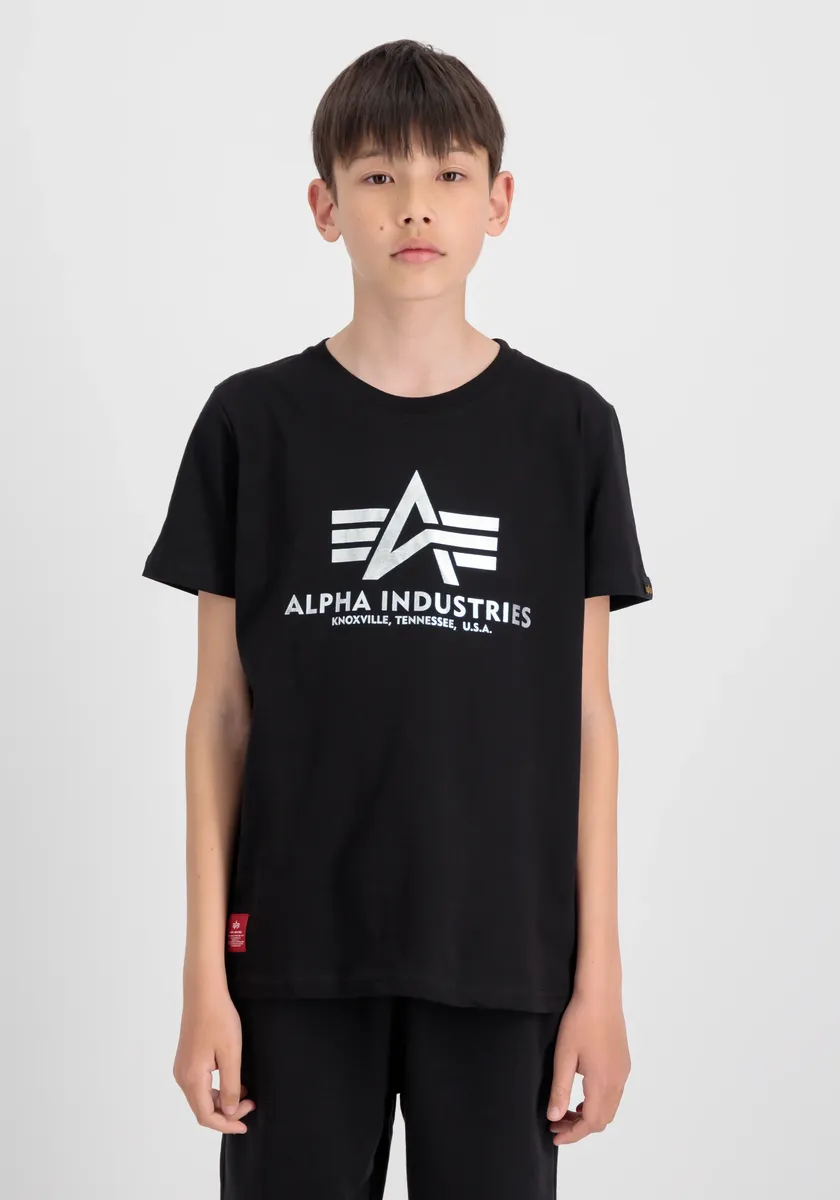 

Футболка Alpha Industries " Alpha Industries Kids - Футболки Basic T с принтом из фольги для детей/подростков", черный