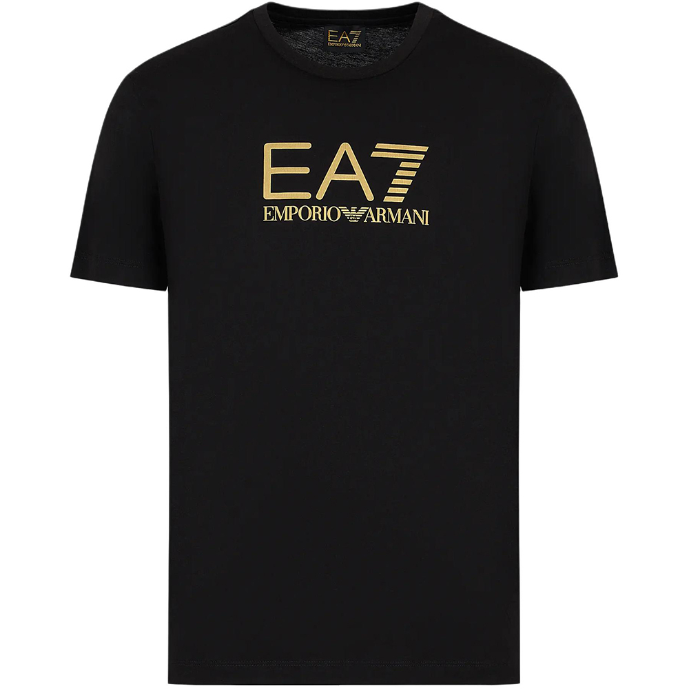 

Хлопковая футболка с принтом логотипа EMPORIO ARMANI, черный