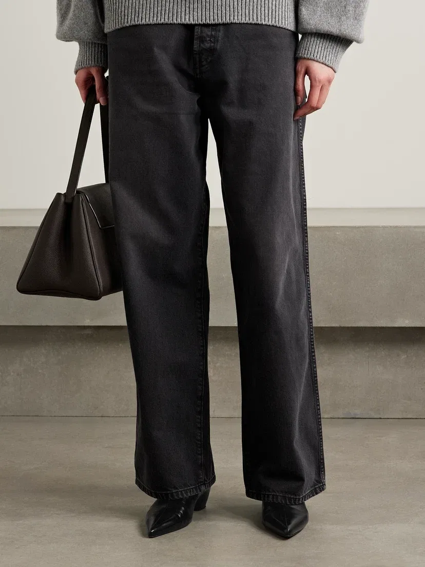 Ботфорты Sybil из блестящей кожи KHAITE, черный — фото 2