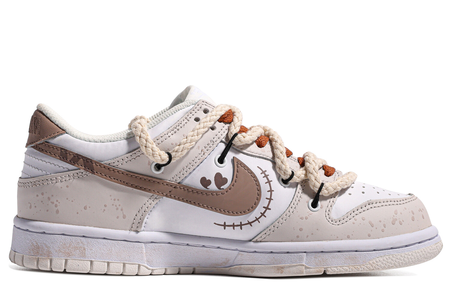 

Кроссовки Nike Dunk Skateboarding Shoes Women's Low-top Brown/beige, коричневый