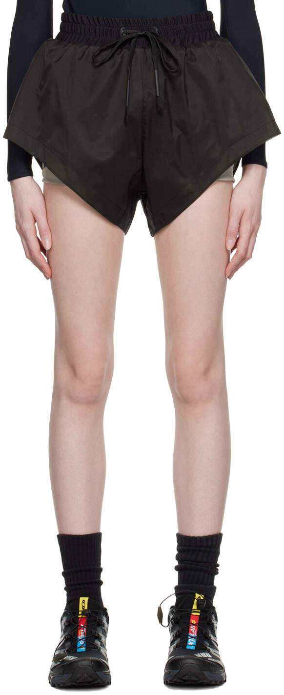 

Черные укороченные шорты в сетку Templa