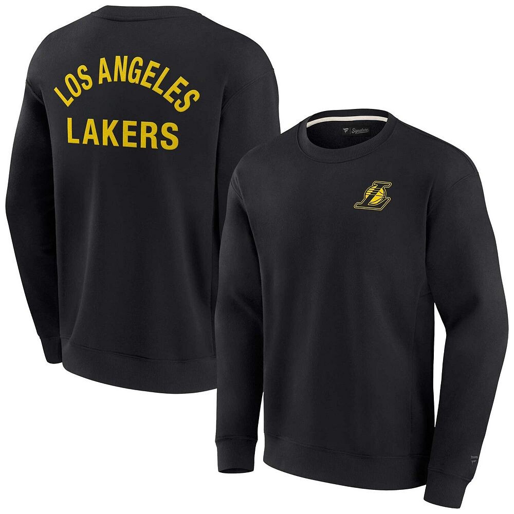 

Унисекс Fanatics Signature Black Los Angeles Lakers Супермягкий флисовый пуловер большого размера Arch Crew Толстовка, цвет Lak Black