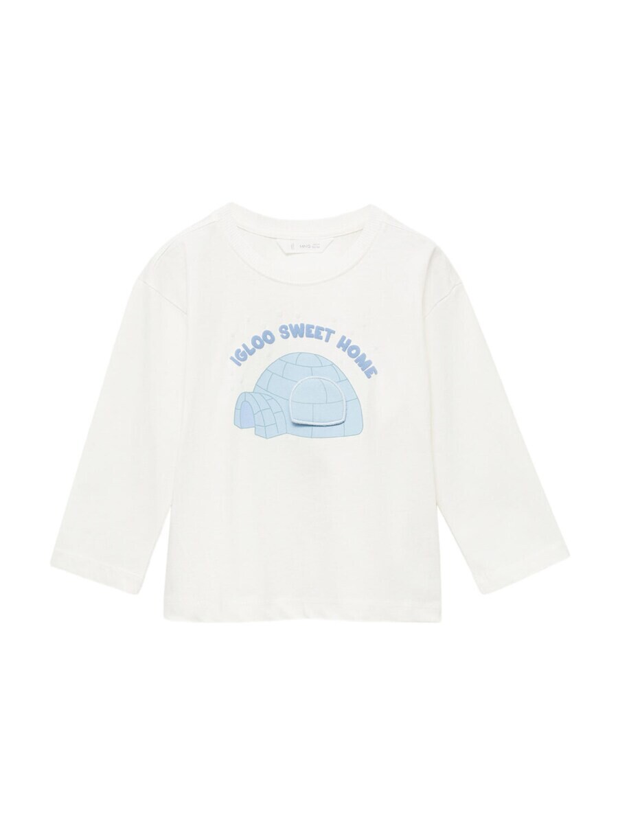 

Лонгслив MANGO KIDS Shirt IGLU, белый