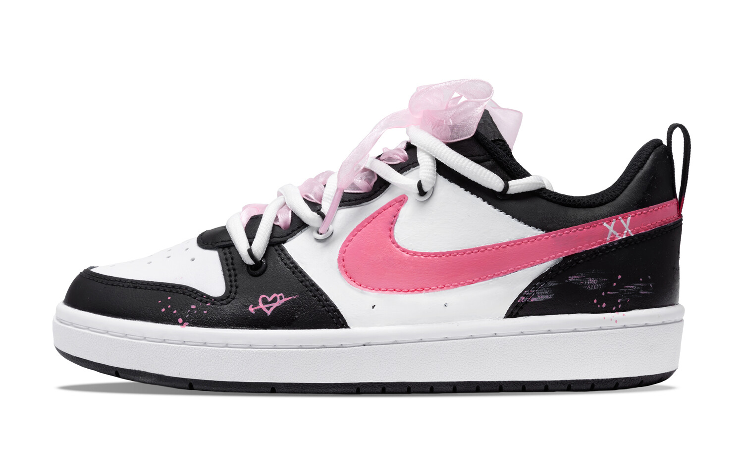 

Кроссовки Nike Court Borough 2 Skateboarding Shoes Women's Low-top Pink, черный/розовый