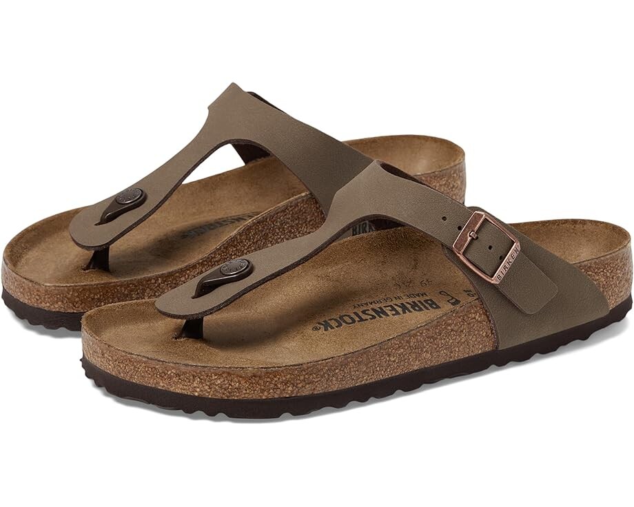 

Сандалии Birkenstock Gizeh - Birko-Flor & Birkibuc, цвет Mocha Birkibuc
