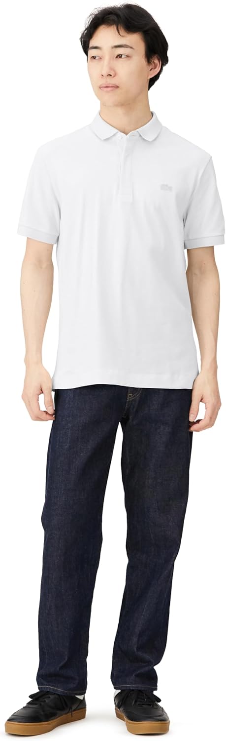 Мужская поло-рубашка Lacoste Regular Fit Stretch Paris (с коротким рукавом) PH5522L (старый цвет), белый — фото 3