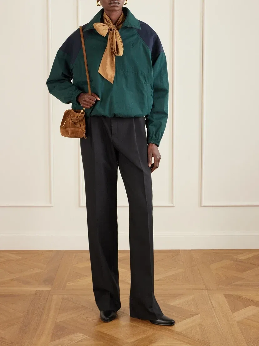 Мини-сумка Jamie из замши с украшениями SAINT LAURENT, коричневый — фото 3