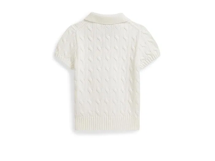 Свитер Polo с кабельной вязкой Polo Ralph Lauren Kids, Deckwash White — фото 2