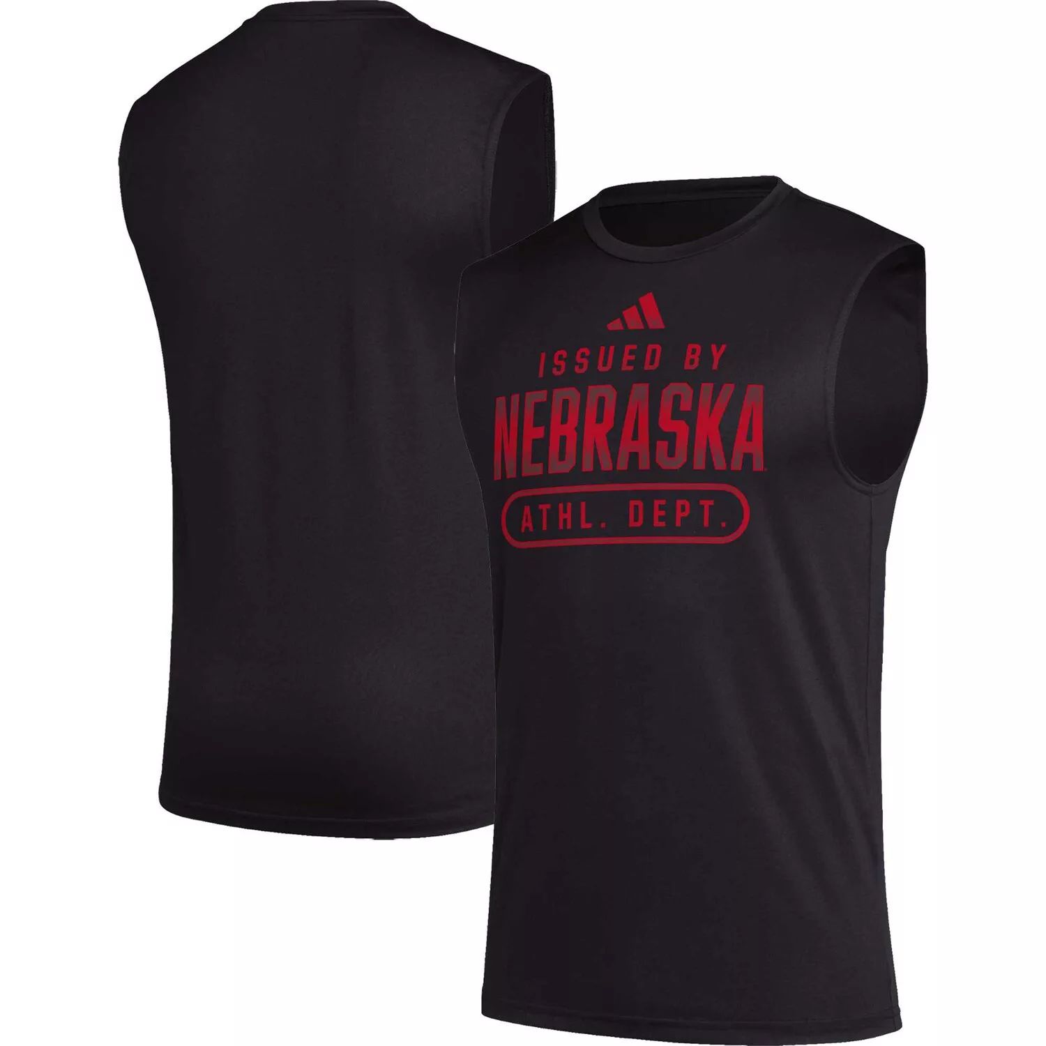 

Мужская черная майка Nebraska Huskers Sideline AEROREADY Pregame adidas, Черный, Мужская черная майка Nebraska Huskers Sideline AEROREADY Pregame adidas