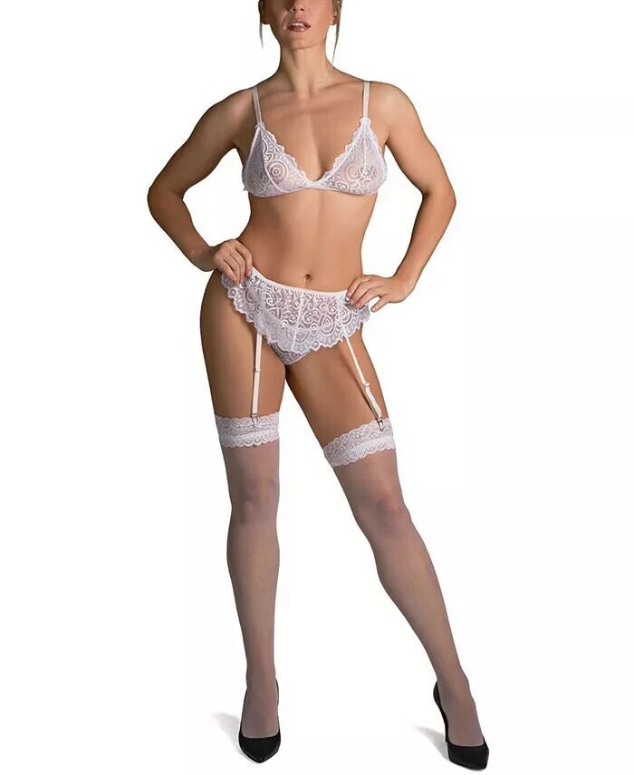 

Женский комплект нижнего белья Genevieve Lace из 4 предметов MeMoi, белый