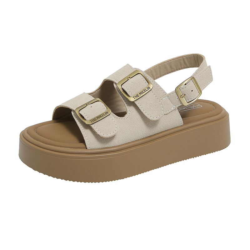 REIHUNG Женские пляжные сандалии цвета хаки, цвет Khaki — фото 4
