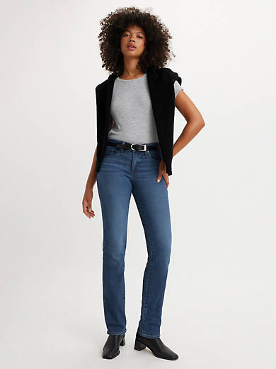 

314 Формирующие прямые женские джинсы Levi's, цвет Lapis Loft - Medium Wash