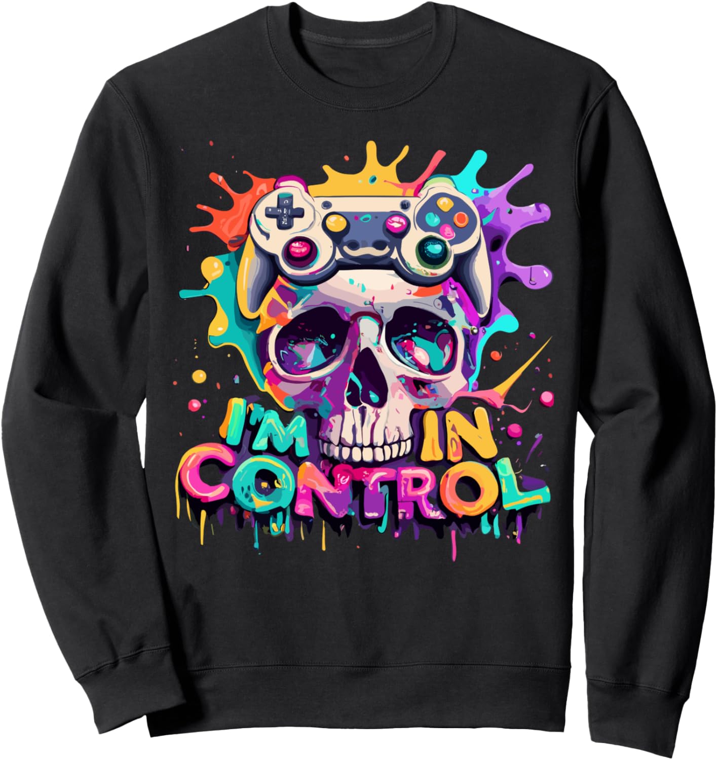 

Подарки для геймеров от Control All Things Video Game: толстовка Paint Splash Video Game Controller Control All The Things, черный