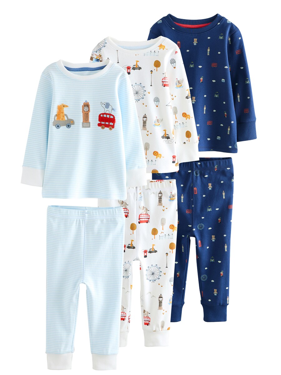 

Пижама Next, цвет Navy/Light blue/White