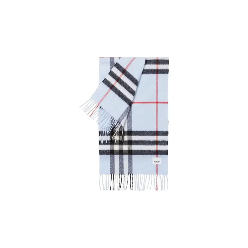 

Шарф мужской Burberry Checked Fringed-Edge, синий