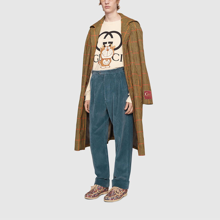Толстовка Doraemon X Gucci цвета слоновой кости, белый — фото 4