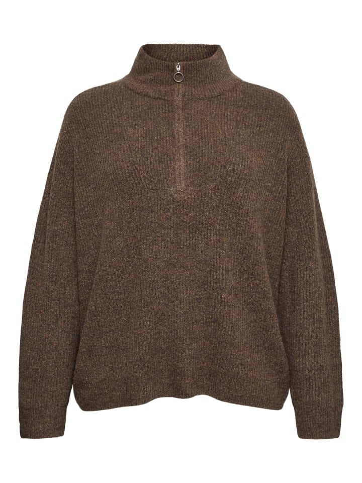 

Вязаный свитер цвета коричневой чечевицы Vero Moda