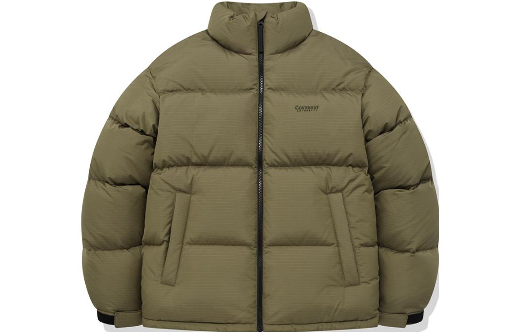 

Covernat Мужская пуховая куртка цвета хаки с воротником-стойкой, средней толщины, другие цвета