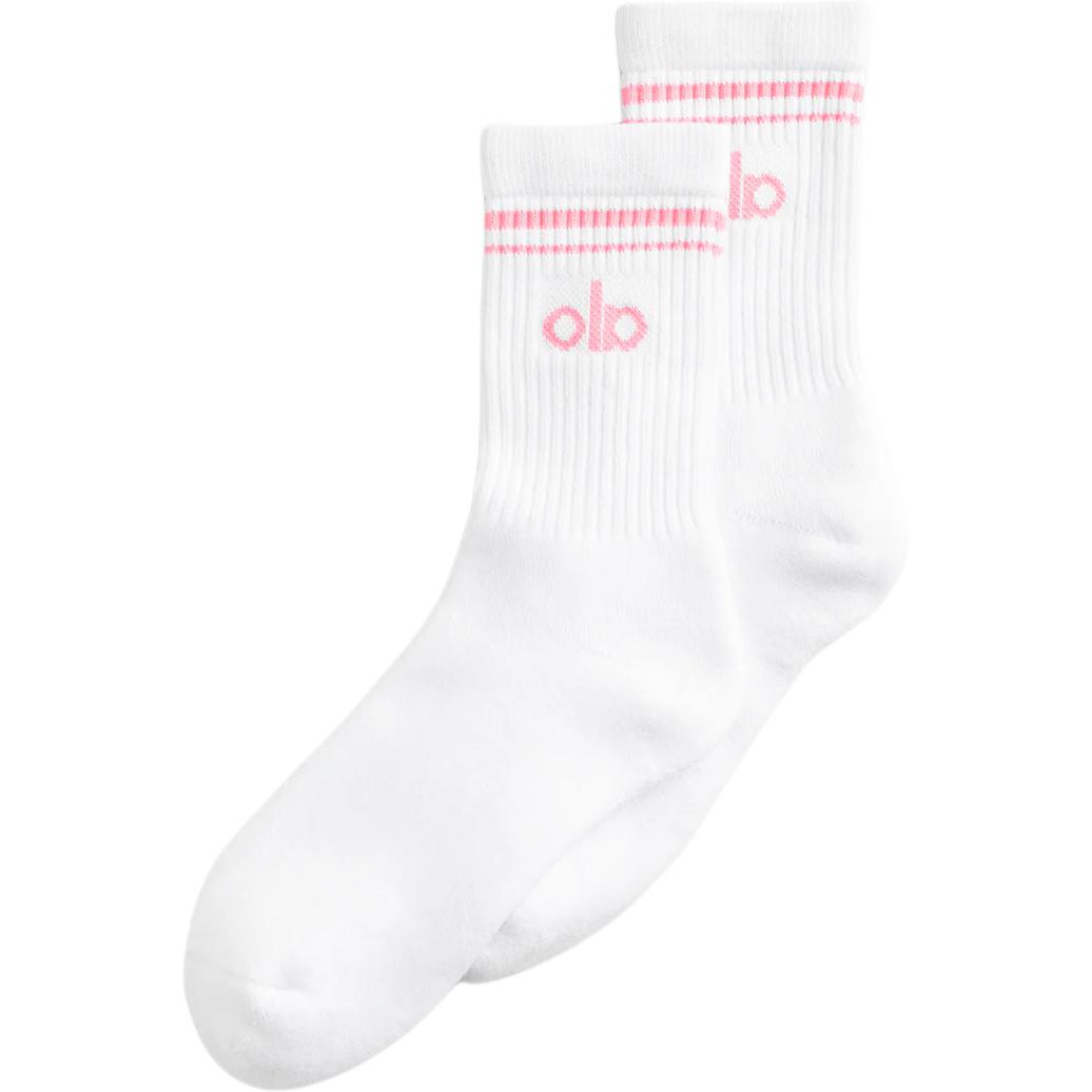 

Низкие носки унисекс 1 упаковка Alo Yoga, белый/Neon Bubble Gum Pink/белый/Neon Bubblegum