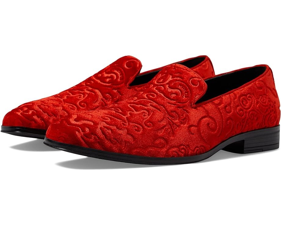 

Лоферы Stacy Adams Saunders Velour Slip-On, красный