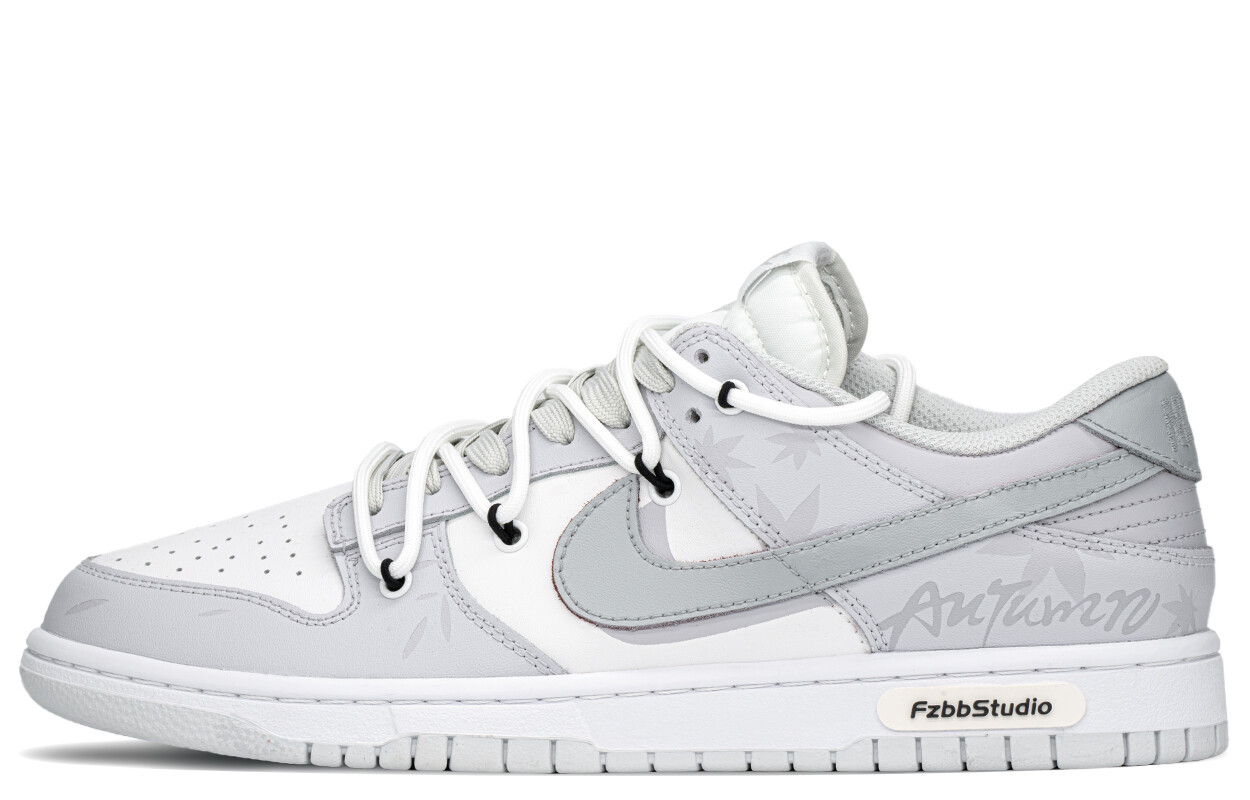 

Кроссовки для скейтбординга Dunk унисекс с низким верхом, белый/серый Nike