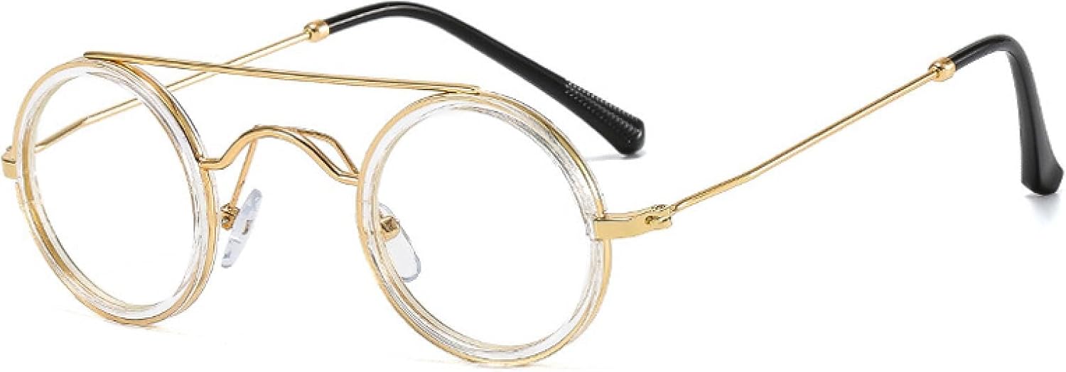 

Солнцезащитные очки с защитой от УФ-излучения UV400 для женщин и мужчин | Маленькие круглые металлические очки с двойной перемычкой, яркие цвета | для занятий спортом на открытом воздухе DSVIGF, 03