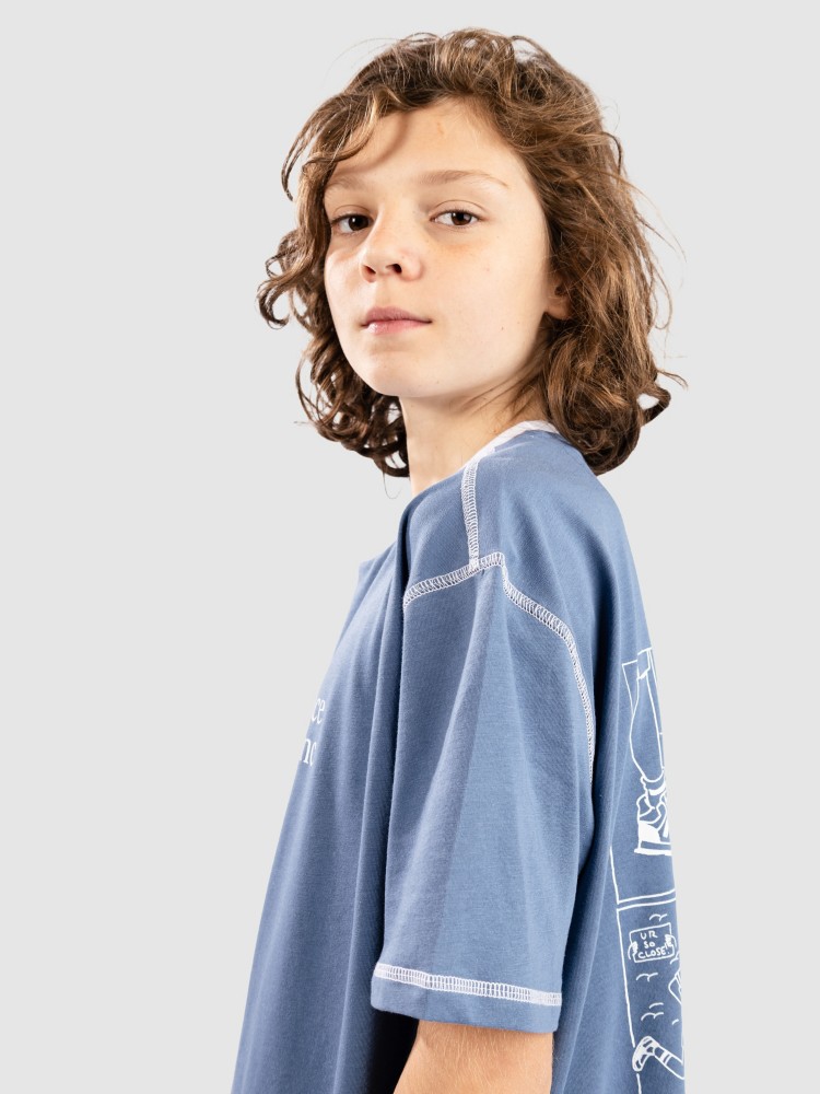 Футболка New Balance Athletics Runners Arent Normal Graphic Kids T-Shirt, shoreline blue — фото 4