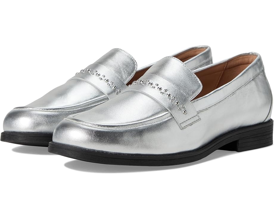 

Туфли на плоской подошве Cole Haan Stephie Embellished Loafers, цвет Silver Leather/Silver Studs