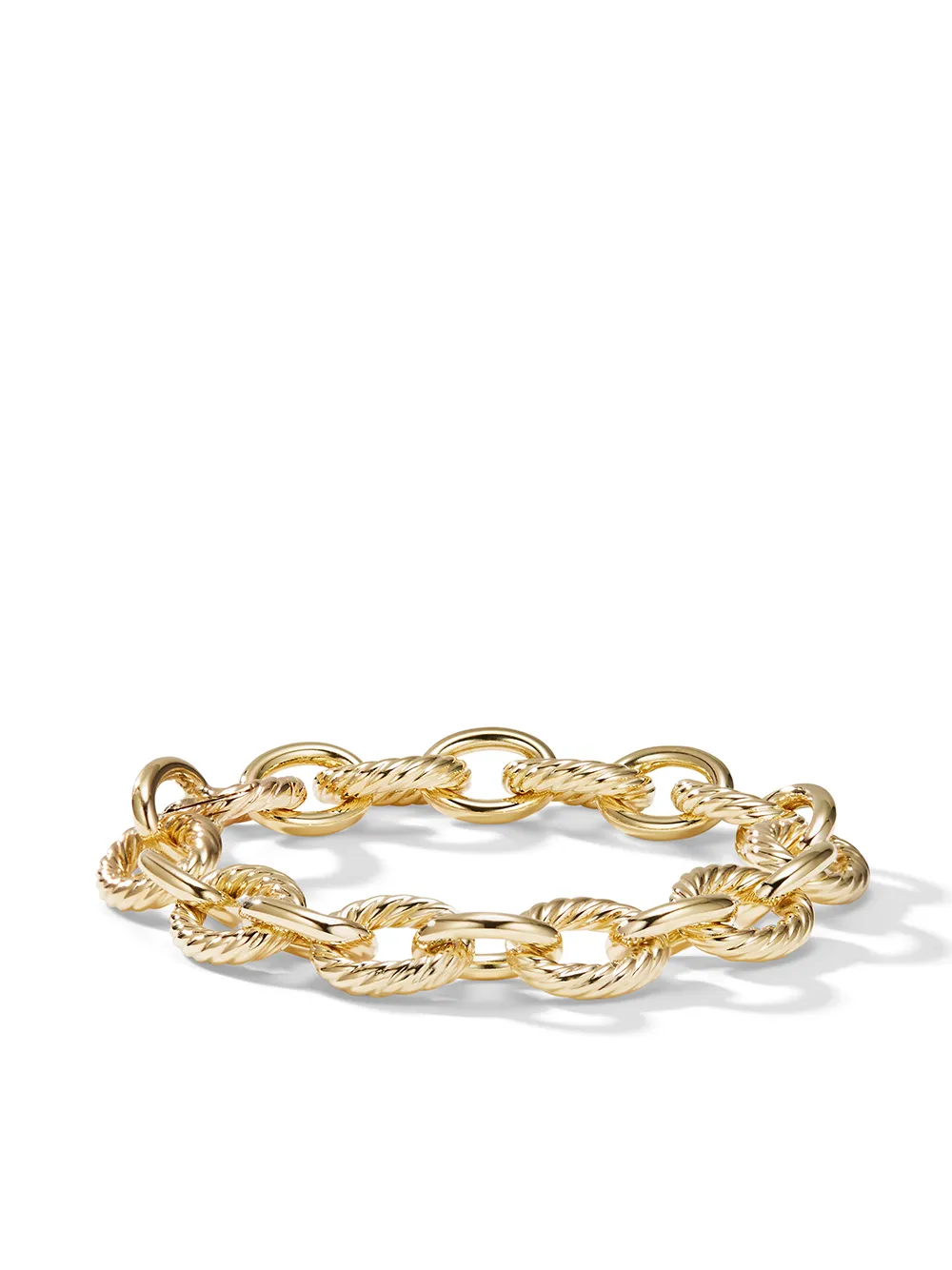 

Цепочный браслет Oval Link из желтого золота (12 мм) David Yurman, золотой