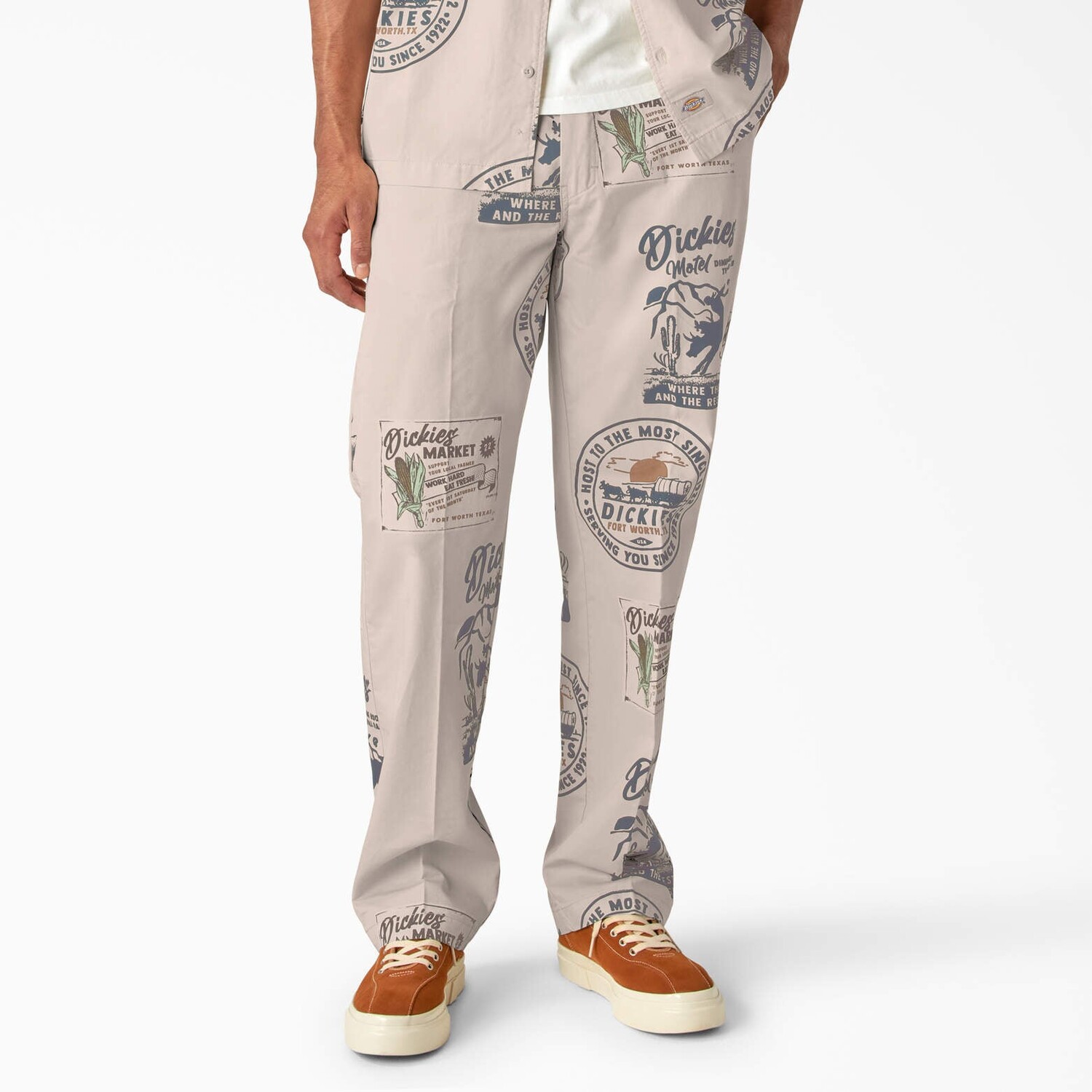 

Брюки свободного кроя Dickies Greensburg, цвет Light Vintage Print (Vpb)