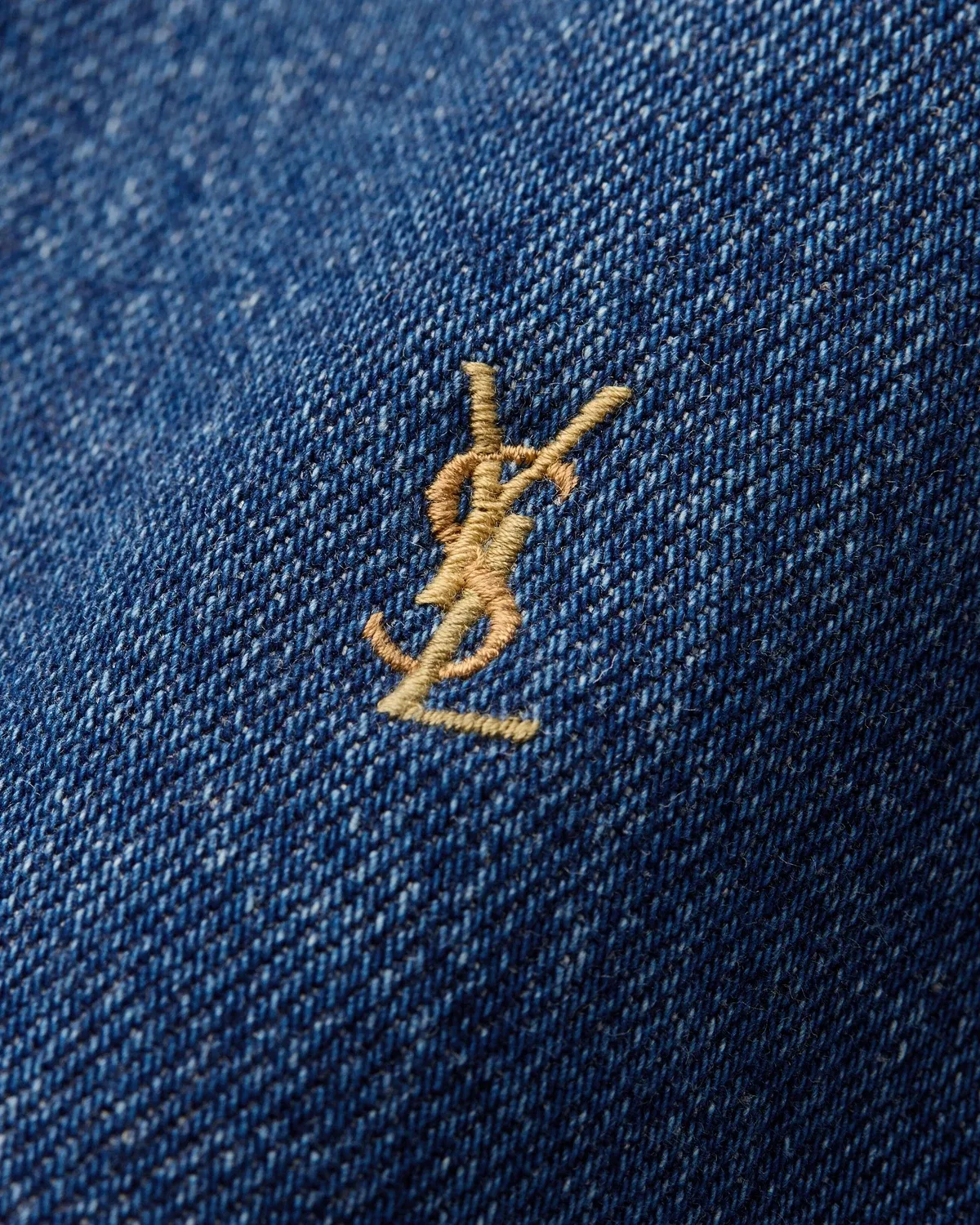 Рубашка CASSANDRE из денима Saint Laurent, синий — фото 4