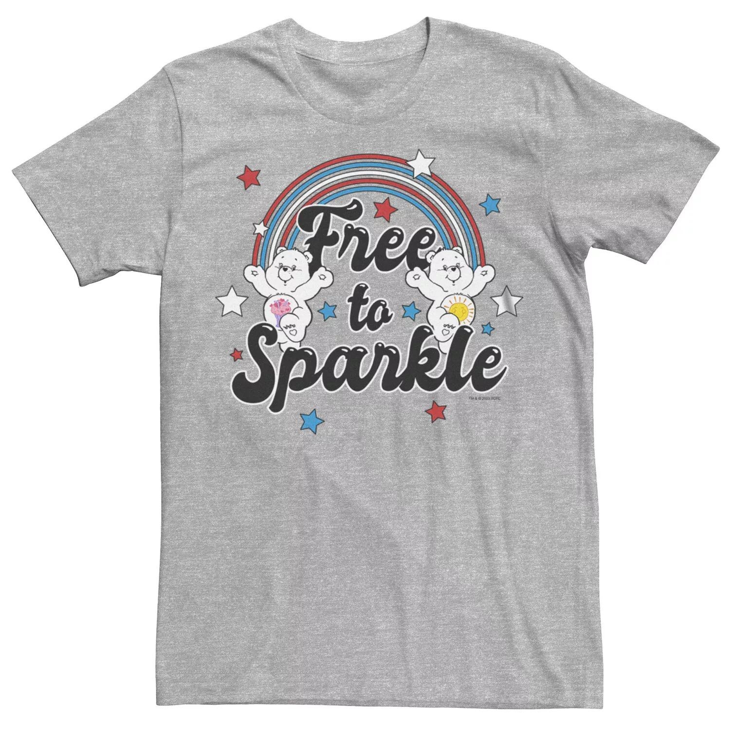 Футболка с изображением бойфренда Juniors' Care Bears American Stars Free to Sparkle Licensed Character