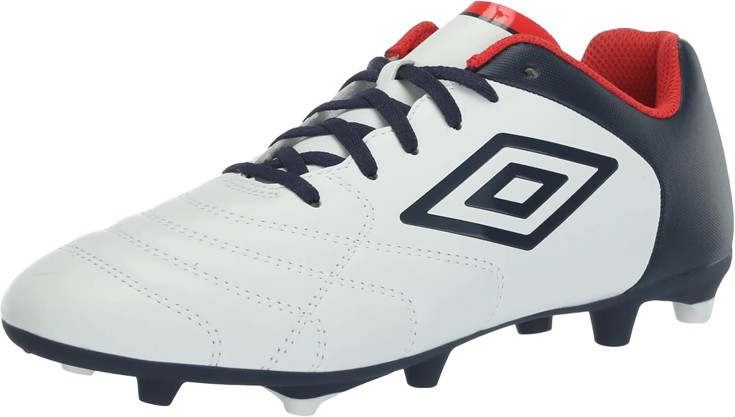 Мужские бутсы Umbro Classico XI FG, белый/темно-синий/красный — фото 2