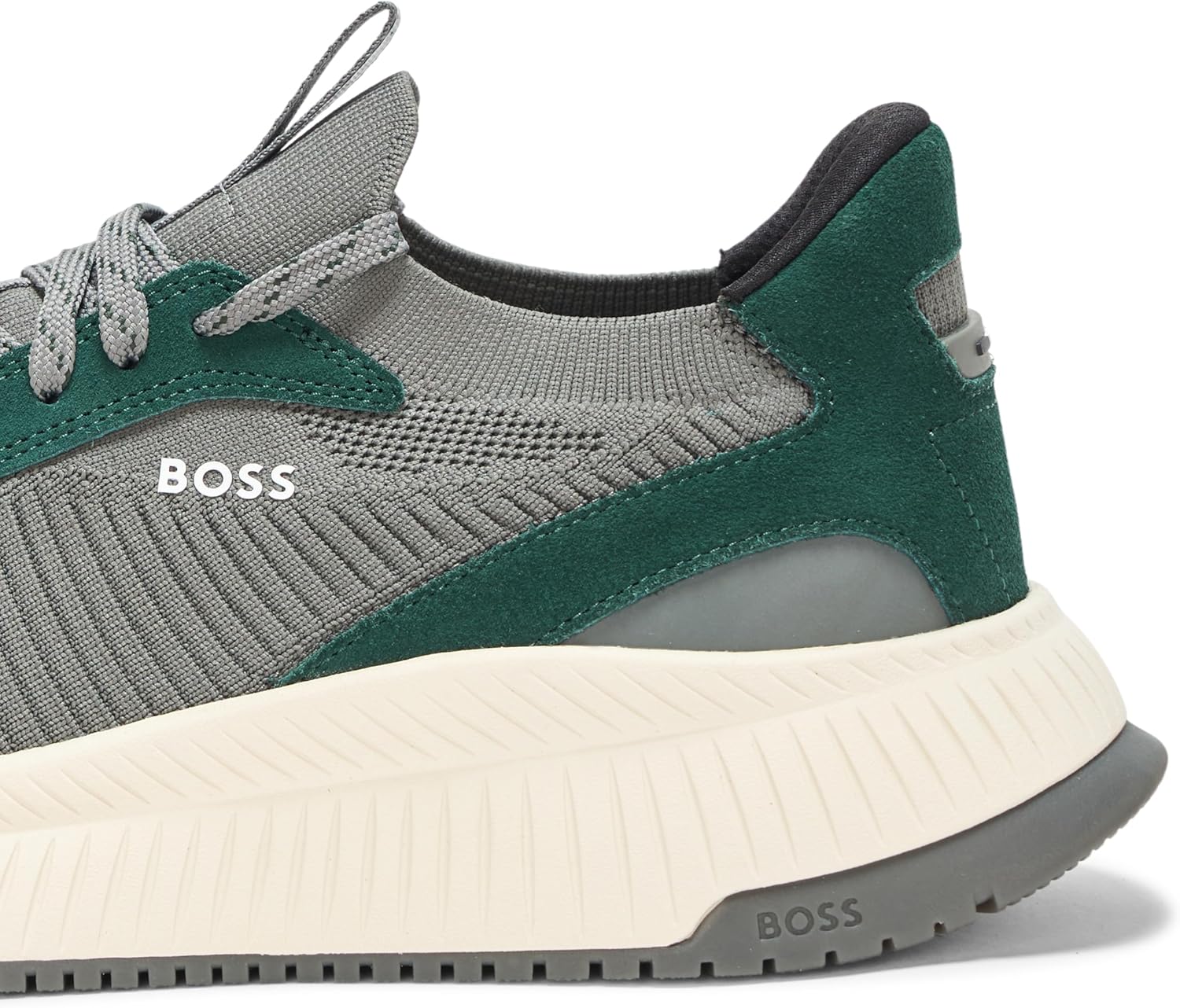 BOSS мужские современные кроссовки для бега с вязаной структурой, Charcoal/Emerald — фото 4