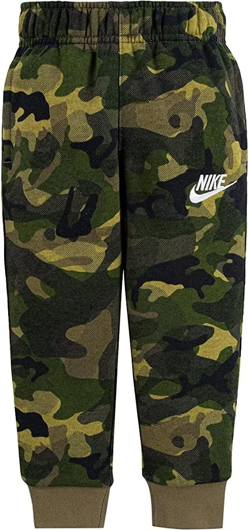 Детские флисовые штаны Nike Boy's Club Fleece AOP (для малышей), Medium Olive