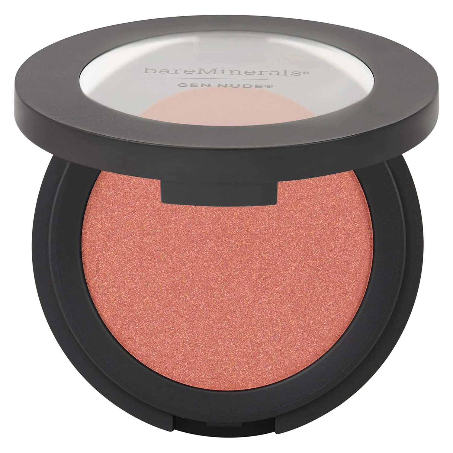 bareMinerals Gen Nude Powder Blush, минеральный прессованный румяна, стойкость на весь день, наращиваемое покрытие, матовое покрытие Soft Focus, без талька, веган 5.95 г (1 шт.), Peachy Keen